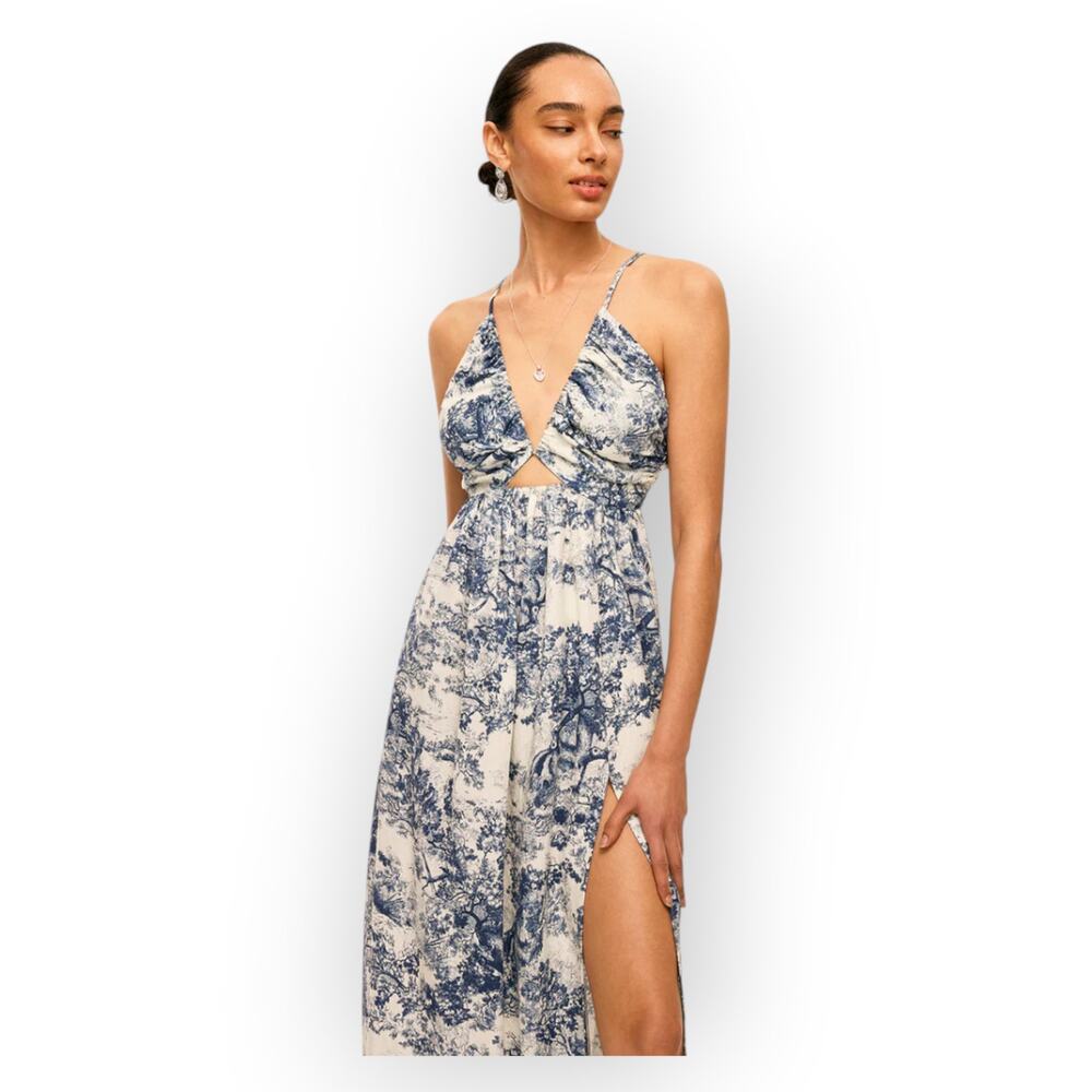 Commense Blue Toile Print Maxi Dress XL NWT – Euro Mediterranean Resort